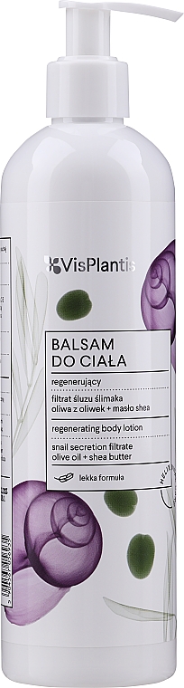 Regenerujący balsam do ciała Filtrat ze śluzu ślimaka + oliwa z oliwek - Vis Plantis Helix Vital Care
