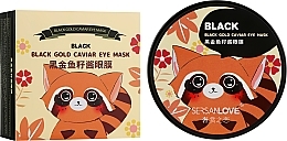 Hydrożelowe płatki z ekstraktem ze złotego i czarnego kawioru - Sersanlove Black Gold Caviar Eye Mask  — Zdjęcie N3