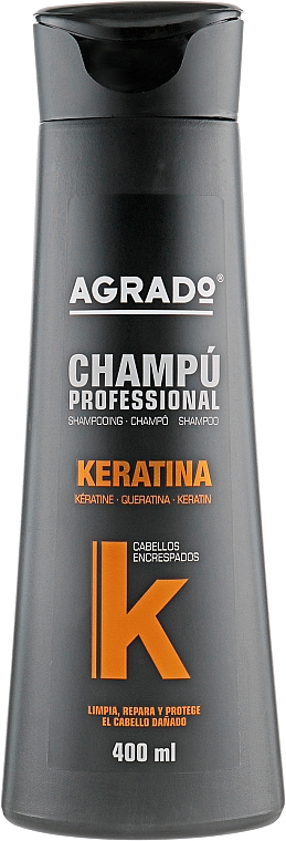 Wygładzający szampon do włosów z keratyną - Agrado Keratin Shampoo
