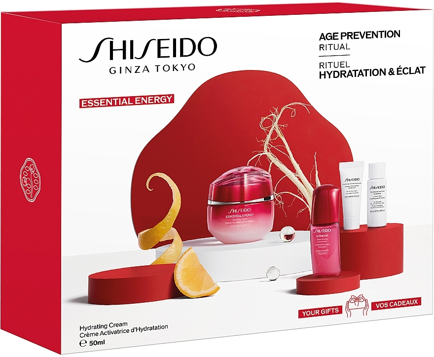 Zestaw - Shiseido Essential Energy Value Set (f/cr/50ml + foam/5ml + f/lot/7ml + conc/10ml) — Zdjęcie N2