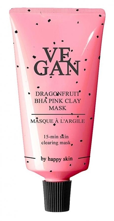Maseczka do twarzy z różową glinką - Vegan By Happy Dragonfruit BHA Pink Clay Mask — Zdjęcie N1