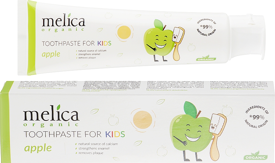 Pasta do zębów dla dzieci Jabłko - Melica Organic Toothpaste For Kids Apple
