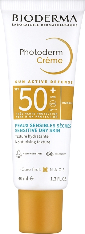 Krem przeciwsłoneczny do skóry suchej i wrażliwej - Bioderma Photoderm Cream SPF50+ Sensitive Dry Skin — Zdjęcie N1