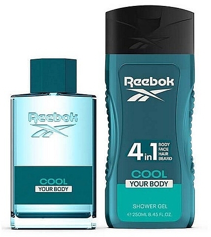Reebok Cool Your Body - Zestaw (edt/100ml + sh/gel/250ml + bag/1pcs) — Zdjęcie N2