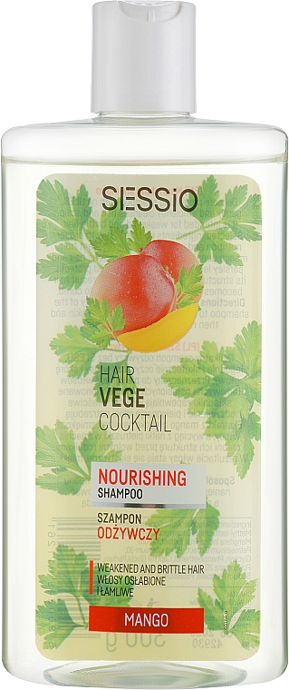 Odżywczy szampon do włosów osłabionych i łamliwych Mango - Sessio Hair Vege Cocktail Nourishing Shampoo