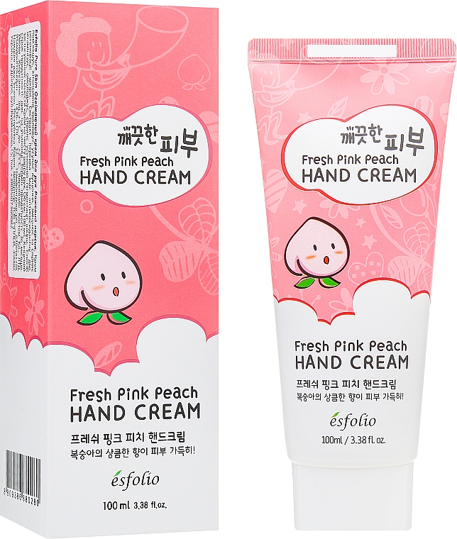 Odświeżający krem do rąk brzoskwiniowy - Esfolio Pure Skin Fresh Pink Peach Hand Cream