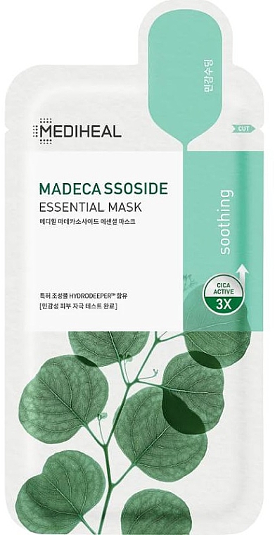 Kojąca maseczka w płachcie na twarz - Mediheal Madecassoside Essential Mask — Zdjęcie N1