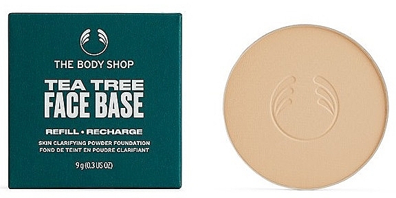 Puder do twarzy Drzewo herbaciane - The Body Shop Tea Tree Face Base Powder Refill (wkład) — Zdjęcie N1