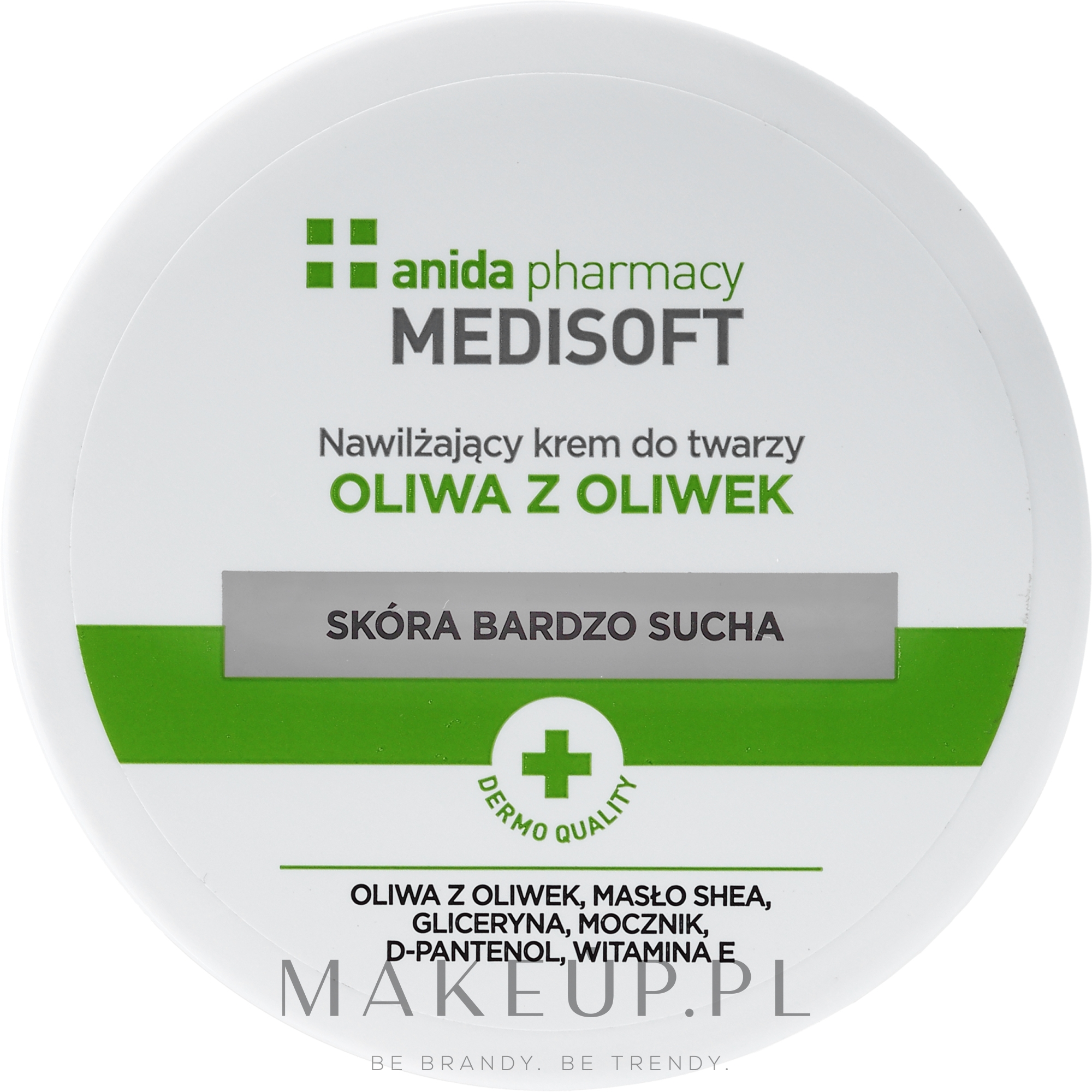 Nawilżający krem do twarzy z oliwą z oliwek na dzień i noc - Anida Medisoft — Zdjęcie 100 ml