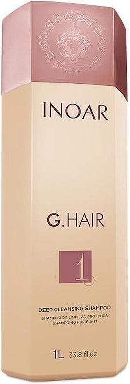 Keratynowy szampon do włosów niesfornych i trudnych do ułożenia - Inoar G.Hair 1 Deep Cleansing Szampon  — Zdjęcie N2