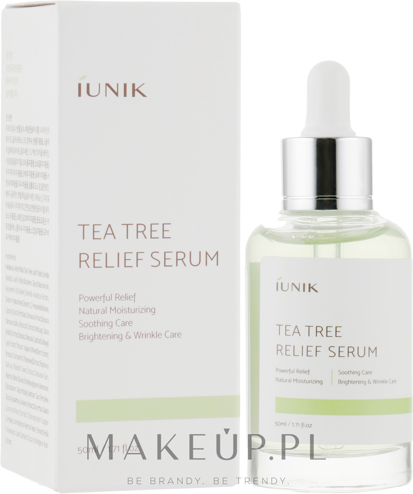Kojące serum z drzewem herbacianym - iUNIK Tea Tree Relief Serum — Zdjęcie 50 ml