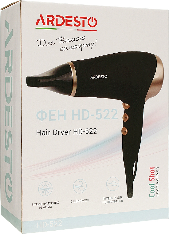 Suszarka do włosów - Ardesto HD-522 — Zdjęcie N2