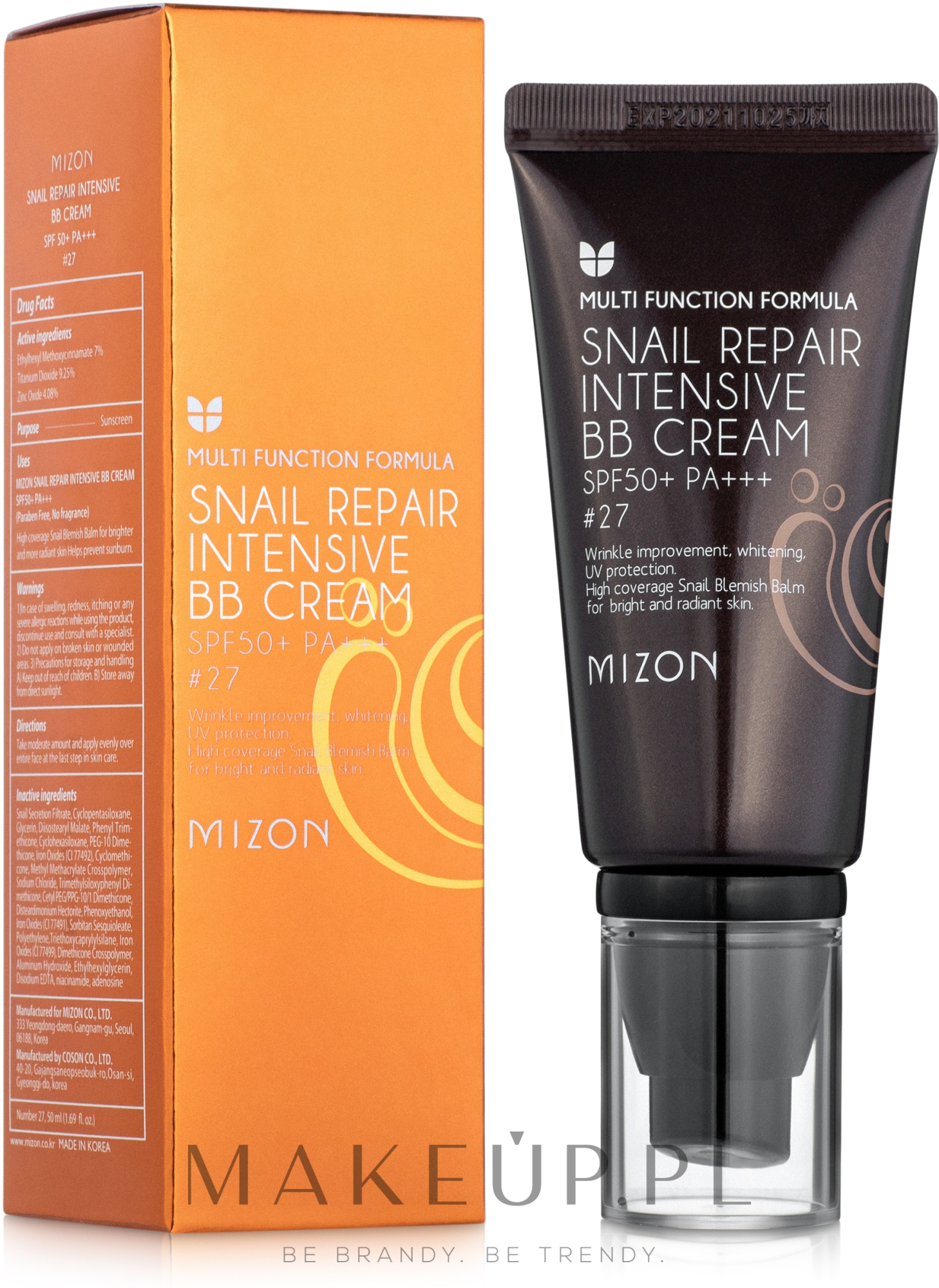 Mizon Snail Repair Intensive BB Cream - Krem BB Ze śluzem ślimaka SPF ...