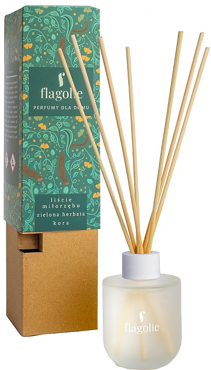 Dyfuzor zapachowy Liście miłorzębu, zielona herbata i kora - Flagolie Home Perfume — Zdjęcie N1