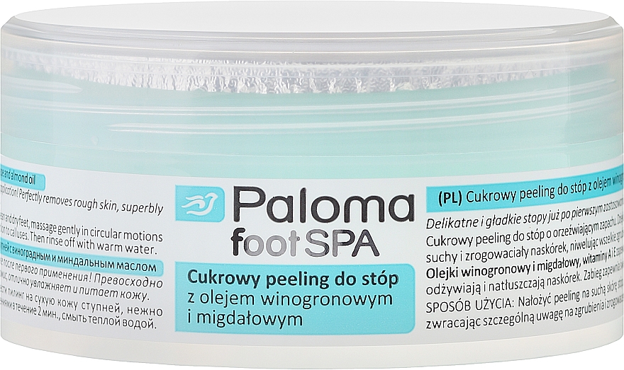 PREZENT! Cukrowy peeling do stóp z olejem winogronowym i migdałowym - Paloma Foot SPA — Zdjęcie N2