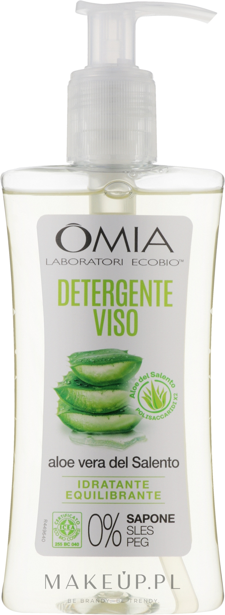 Żel do mycia twarzy z aloesem - Omia Labaratori Ecobio Aloe Vera Facial Cleanser — Zdjęcie 200 ml