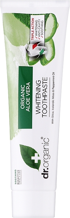 Wybielająca pasta do zębów Organiczny aloes - Dr Organic Aloe Vera Whitening Toothpaste