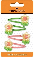 Kup Spinki do włosów Kwiaty, 23927 zielone i różowe - Top Choice