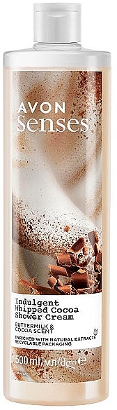 Kremowy żel pod prysznic Czekolada i kakao - Avon Senses Indulgent Whipped Cocoa Shower Cream — Zdjęcie N1