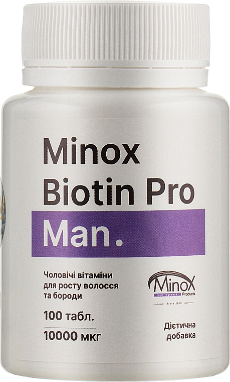 Witaminy dla mężczyzn na porost włosów i brody - MinoX Biotin Pro Man