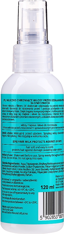 Mleczko do włosów chroniące przed działaniem promieni słonecznych - Marion UV Protection & Smoothing Hair Milk — Zdjęcie N2