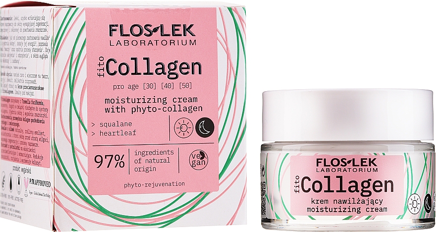 Krem do twarzy z fitokolagenem - Floslek Pro Age Moisturizing Cream With Phytocollagen — Zdjęcie N2