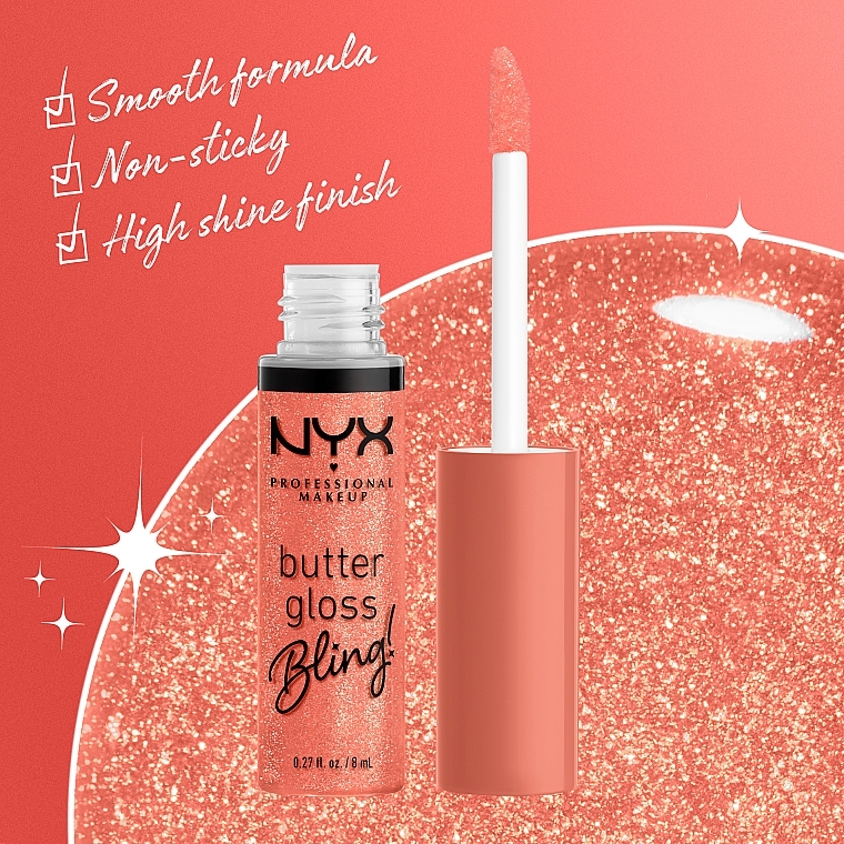 Nieklejący się błyszczyk do ust - NYX Professional Makeup Butter Gloss Bling — Zdjęcie N7