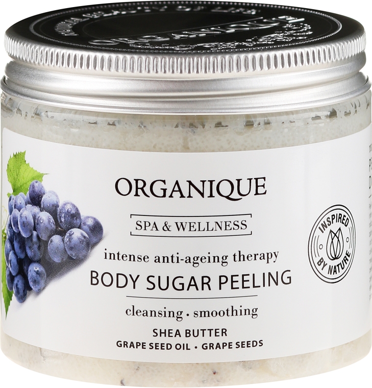 Odmładzający peeling cukrowy do ciała - Organique Spa Therapies Grape Sugar Peeling — Zdjęcie N1