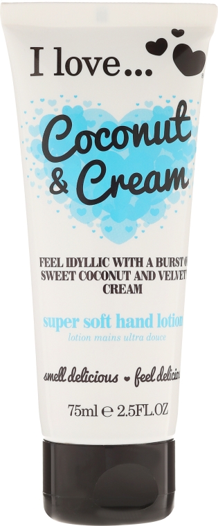 Superdelikatny balsam do rąk Kokos i śmietanka - I Love... Coconut & Cream Super Soft Hand Lotion — Zdjęcie N1