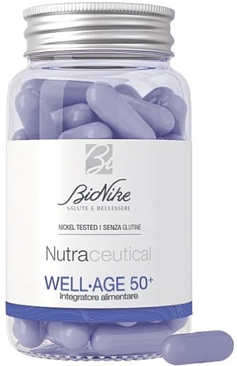 Suplement diety dla kobiet 50+ z kwasem hialuronowym - BioNike Nutraceutical Well-Age 50+ — Zdjęcie N1