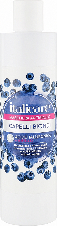 Maska do włosów przeciw żółtym tonom - Italicare Antiglallo Maschera — Zdjęcie N1