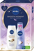 Kup Zestaw - NIVEA Smooth Moment (sh/gel/250ml + b/milk/250ml)