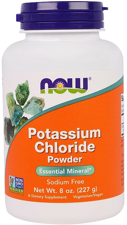 Chlorek potasu w proszku - Now Foods Potassium Chloride Powder — Zdjęcie N1