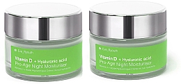 Kup Zestaw - Dr. Eve_Ryouth Vitamin D + Hyaluronic Acid Pro-Age (night/cr2 x 50ml)