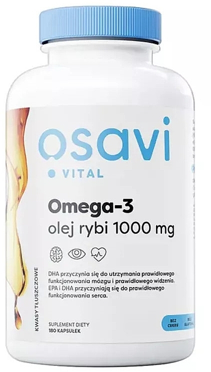 Suplement diety Omega-3, 1000 mg - Osavi  — Zdjęcie N1