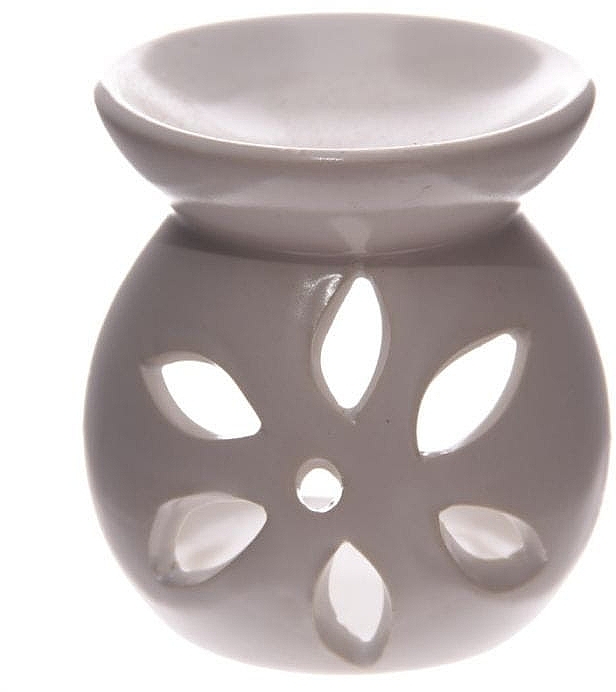Ceramiczny kominek do wosku Kwiat, biały - Home Nature — Zdjęcie N1