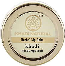 Kup Naturalny ajurwedyjski balsam do ust Grejpfrut i winogrona - Khadi Natural Ayurvedic Herbal Lip Balm Wine Grape Fruit