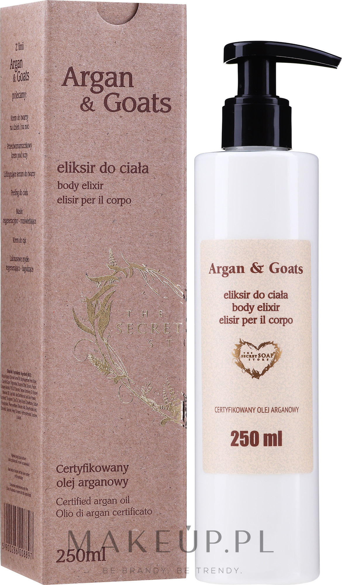 Eliksir do ciała Olejek arganowy i mleko kozie - Soap&Friends Argan & Goats Body Elixir — Zdjęcie 250 ml
