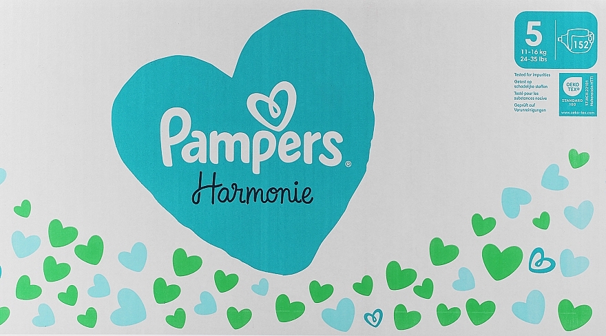 Pieluchy Harmonie, rozmiar 5, 11-16 kg, 152 szt. - Pampers  — Zdjęcie N1