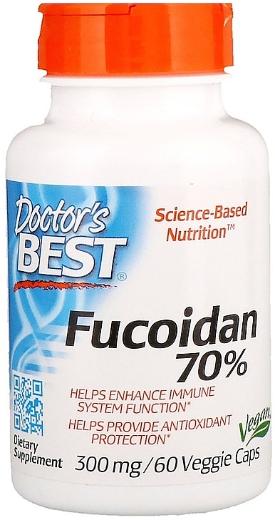 Fukoidan 70% w kapsułkach - Doctor's Best Fucoidan 70% — Zdjęcie N1