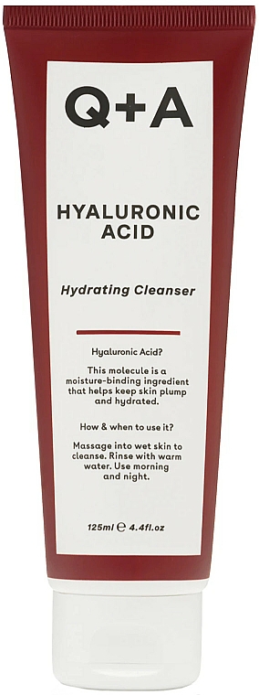 Nawilżający żel oczyszczający do twarzy z kwasem hialuronowym - Q+A Hyaluronic Acid Hydrating Cleanser
