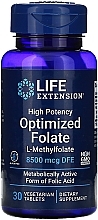 PRZECENA! Kwas foliowy w tabletkach - Life Extensions Optimized Folate * — Zdjęcie N1