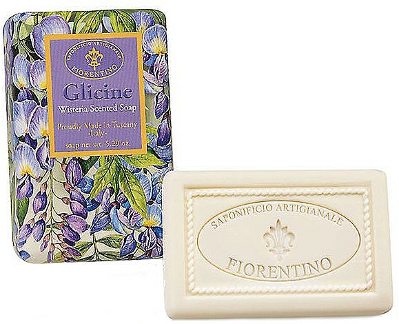 Mydło w kostce Wisteria - Saponificio Artigianale Fiorentino Masaccio Wisteria Soap — Zdjęcie N2