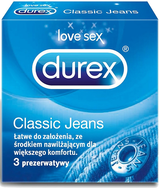 Prezerwatywy, 3 szt. - Durex Classic Jeans — Zdjęcie N1
