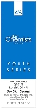 Serum do twarzy - Skin Chemists Youth Series Marulua Oil 4%, Q10 1%, Rosehip Oil 4% Dry Skin Serum — Zdjęcie N2