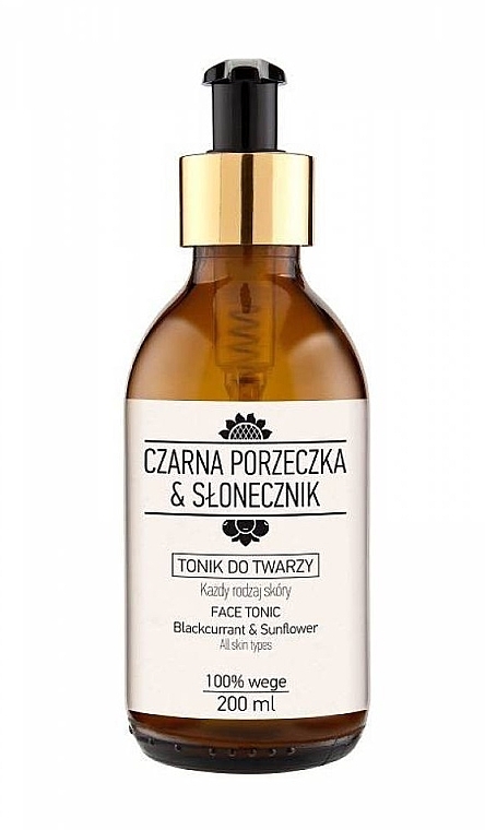 Zestaw - Nova Kosmetyki Czarna Porzeczka & Słonecznik Dry, Normal And Combination Skin Care Set (lip/butter/15ml + f/cr/60ml + f/tonic/200ml + f/oil/200ml) — Zdjęcie N4