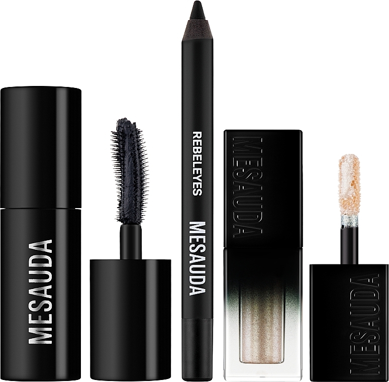 Zestaw - Mesauda Milano Kit Eye-Xlusive (mascara/9ml + e/pencil/0.8g + eyeshadow/3g) — Zdjęcie N3