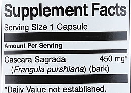 Suplement diety Cascara Sagrada, 450 mg - Swanson Cascara Sagrada — Zdjęcie N4