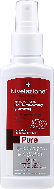 Spray ochronny przeciw wszom - Farmona Nivelazione Skin Therapy Pure Protective Spray Against Head Lice — фото N1