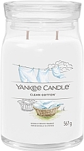Świeca zapachowa w słoiku Clean Cotton, 2 knoty - Yankee Candle Singnature  — Zdjęcie N2